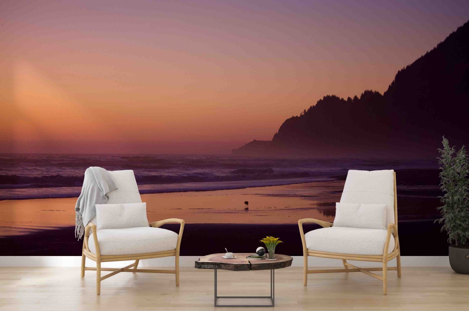 3D Sky Sea Sunset Landscape Wall Murals Wallpaper Murals Wall Sticker