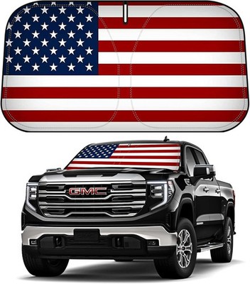 D-LUMINA VEHICLE CAR TRUCK SUN SHADE AMERICAN FLAG