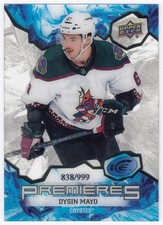 2021-22 Upper Deck Ice Premieres DYSIN MAYO 194 999 Arizona Coyotes UD RC Rookie
