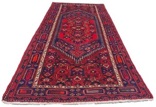 Genuine Hand Knotted Vintage Tribal Hamidoun Wool Area Rug 7 x 3 Ft