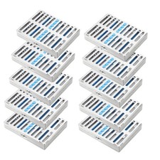 10 DENTAL AUTOCLAVE STERILIZATION CASSETTE RACK BOX TRAY FOR 10 INSTRUMENT