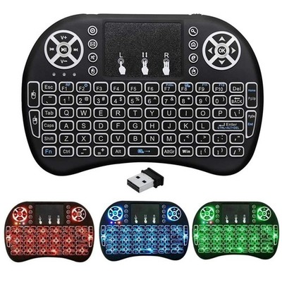 2.4G Mini Wireless Keyboard Touchpad Mouse Upgraded BRG Backlight Memory