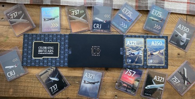 #ad 🔥2025 Limited Edition Delta 100 Years Anniversary Set A321 amp; A350 Trading Cards $99.99