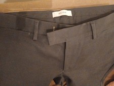 REISS mens Trousers Waist 32 Leg 32 Navy Blue In Cotton