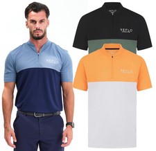 Reflo Tobol Blade Neck Zip Golf Polo Shirt - RRP&pound;69 - Modern Performance