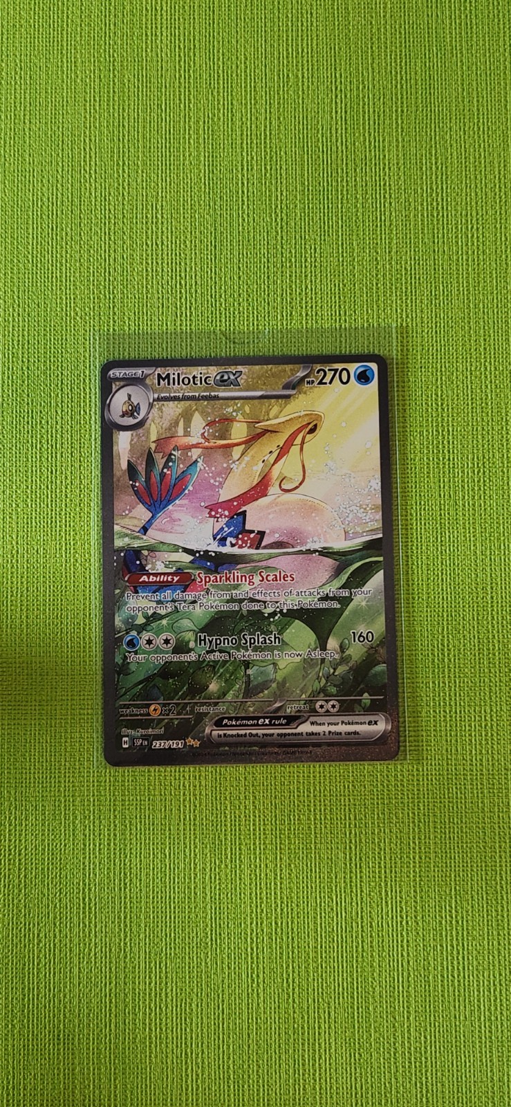 Pokémon TCG Milotic ex 237/191 SV08 Surging Sparks SIR Full Art Holo English