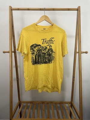 VTG 70s Traffic When the Eagle Flies Band Tour Worn Distressed T-Shirt XL