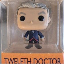 Funko × Doctor Who Twelfth Doctor Vinyl Pocket POP Keychain- Grey & Blue.