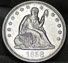 1858-O Seated Liberty Quarter