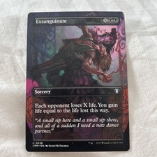1x BORDERLESS EXSANGUINATE - Commander - MTG  - Magic the Gathering