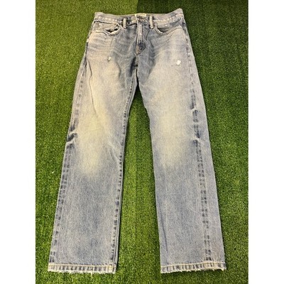 Lucky Brand X Yellowstone 223 Straight Leg Jeans Mens 32x32 Light Wash Blue