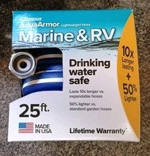 Water Hose Gilmour AquaArmor LWH Marine & RV 25ft, Lightweight Hose