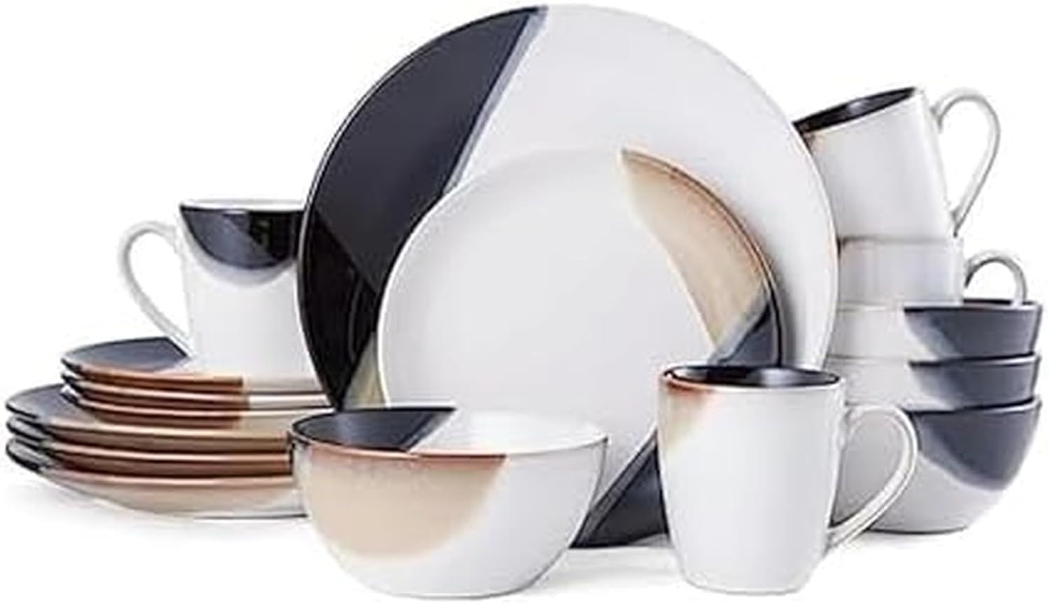 Mikasa Gourmet Basics Caden 16-Piece Stoneware Dinnerware Se
