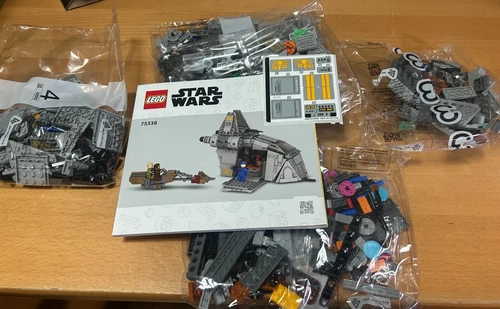 New LEGO 75338 Star Wars Ambush On Ferrix BUILD ONLY!!  NO MINIFIGURES!!!