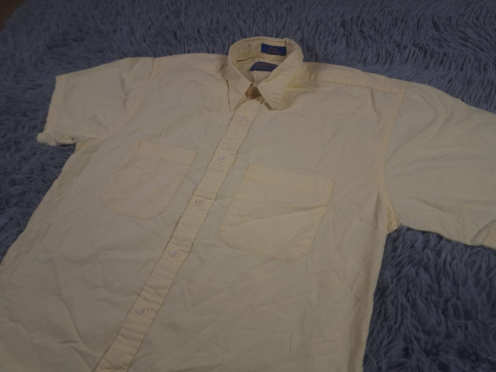 Pendleton Shirt Mens Medium Solid Short Sleeve Bu… - image 2