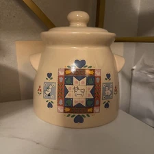 Heartland International Stoneware Canister, Country Farm Decor