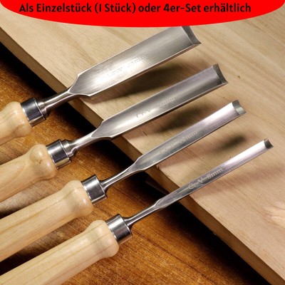 1oder 4er halbrunde Holzbearbeitungsmeißel Drechselmeißel Holzgriff DIY Handwerk