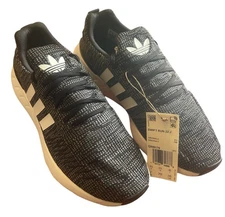 Adidas Swift Run 22 J (Jr. Boys) Size 7 Core Black White Grey Sneakers GW8176