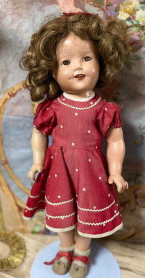 Vintage Shirley Temple Puppe  Ideal Doll 47 cm um 1930er · Seltenes Sammlerstück
