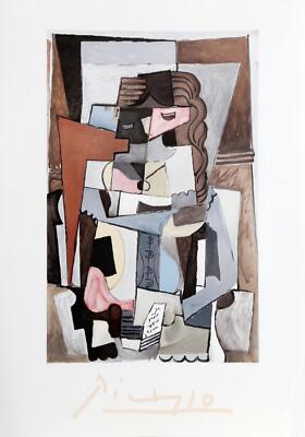 Pablo Picasso, Femme au corset tesant un Livre, Lithograph | eBay