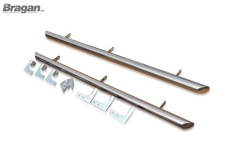 Side Bars For Mercedes-Benz X-Class 2017+ Polished Stainless Steel Tubes Skirts - 第 1/4 張圖片