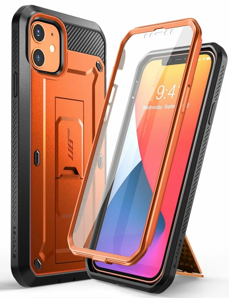 Mini Funda iPhone 12 5.4 Pulgadas SUPCASE UBPro Protector de Pantalla Soporte Clip de Cinturón Foto 2 de 4