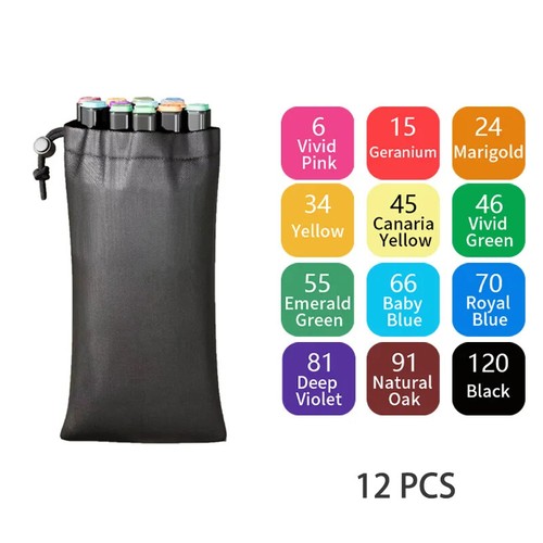 24/36/48/60/80/120/168/262 Colors Drawing Markers Dual Tip Permanent Art Sketch - Picture 7 of 19