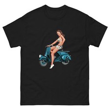 Camiseta azul scooter niña hombre mods modernismo retro vintage cool ska soul