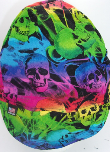 Skulls Tye Dye Construction, Welder, Pipe-fitter, Biker Hat - Picture 2 of 2