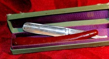 Space straight razor Vintage Original Soviet engraving with original case 60's