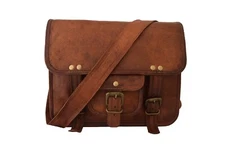 11 In CrossBody Messenger Bag iPad/Tab Handbag Real Leather Satchel Sling Bags