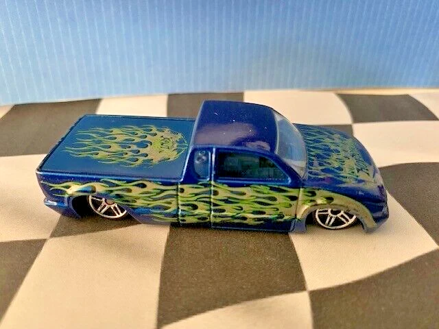 Hot Wheels 2003 First Editions 2/42 014 Steel Flame GMC Sonoma BLUE PR5 - Image 2 of 2