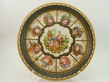 Vintage Retro Autentyczna metalowa blaszana taca ze scenami galati