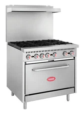 Kratos 29Y-044-LP 36" Gas Range, 6 Burners, 210,000 BTU Output, Liquid Propane