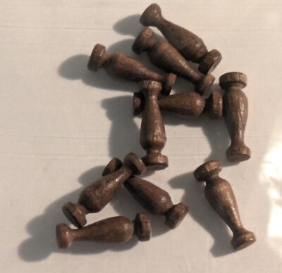 Ship Model Fittings Parts 10 Dark Walnut 12mm stanchions columns