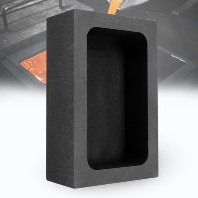 Lightweight 4KG Graphite Ingot Mold with Box - Perfect for Gold & Silver Casting