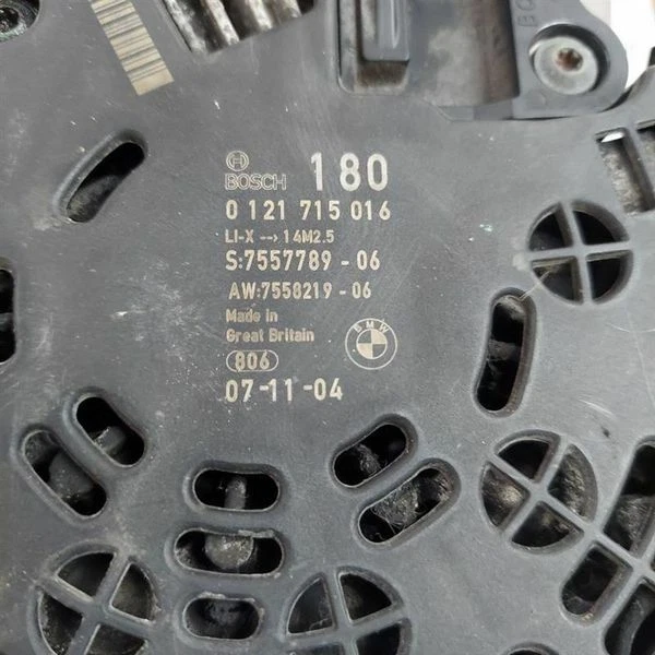 07 08 09 10 11 12 BMW 135i 335i 535i Alternator Assembly AWD 180 amp 3.0L OEM - Image 3 of 4