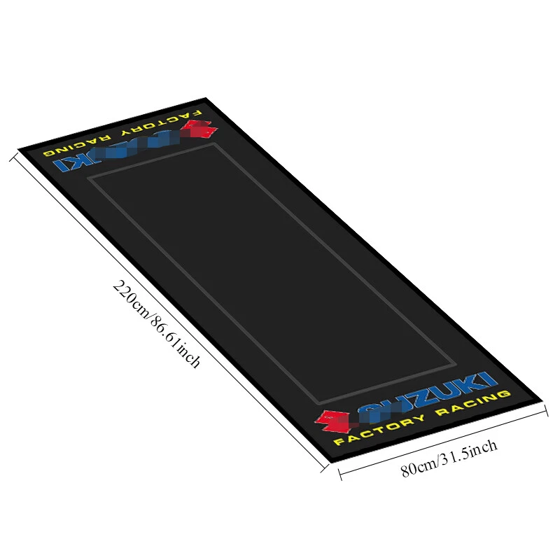New For Suzuki Motorcycle Bike Pit Garage Floor Mat Carpet Anti-slip 31'' x 87'' - Изображение 2 из 4