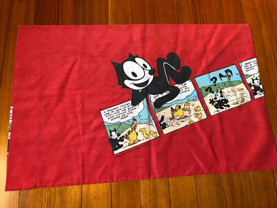 VINTAGE 1983 Felix the Cat Pillowcase Cannon Dura-Soft READ DESCRIPTION