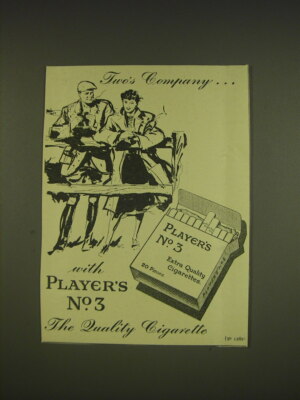 1955 Player's No. 3 Cigarettes Ad - Two's company
