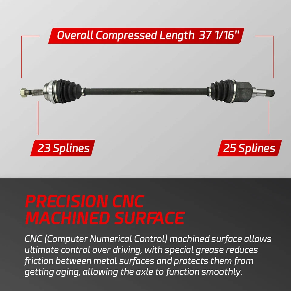 Medio eje delantero derecho CV para Dodge Plymouth 1995-1999 neón con transmisión manual Foto 2 de 4