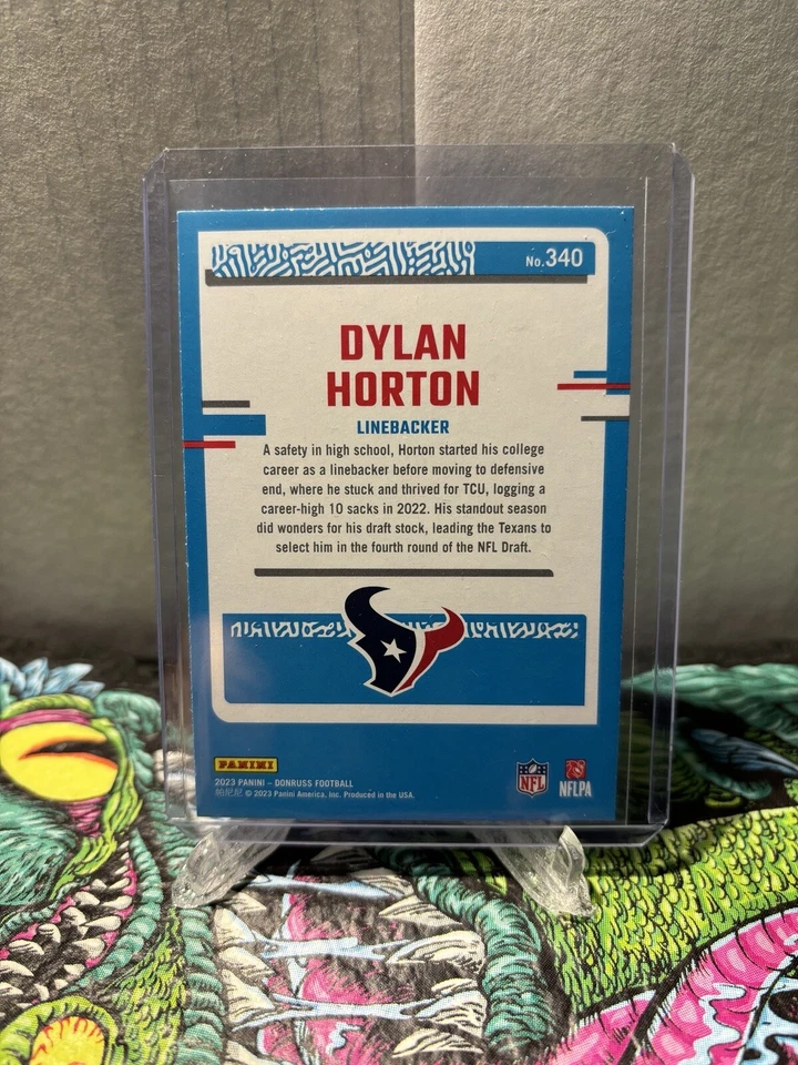 2023 Donruss Dylan Horton Texans Red Press Proof Rated Rookie Color Match - Image 2 of 2