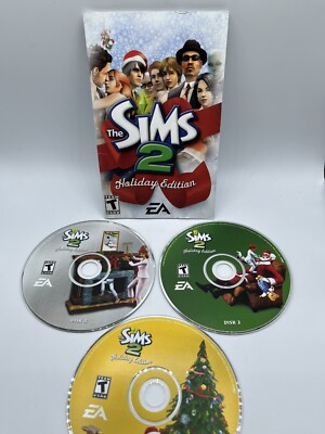 Sims 2 Holiday Edition for PC 2005 Edition Disk 2, 3 & 4 with Manual CD Rom