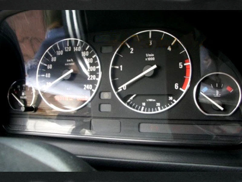 Anillos de calibre de esfera plateados para BMW E32 E34 Foto 2 de 3