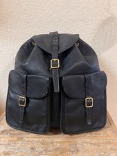 AUTHENTIC GUCCI JUMBO BACKPACK BLACK PEBBLE LEATHER VINTAGE TRAVEL CARRY ON