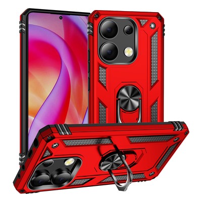 スマホアクセサリー Xiaomi redmi note 13 4g For XiaoMi RedMi Note 13 4G, Hybrid Armor Ring Holder Stand