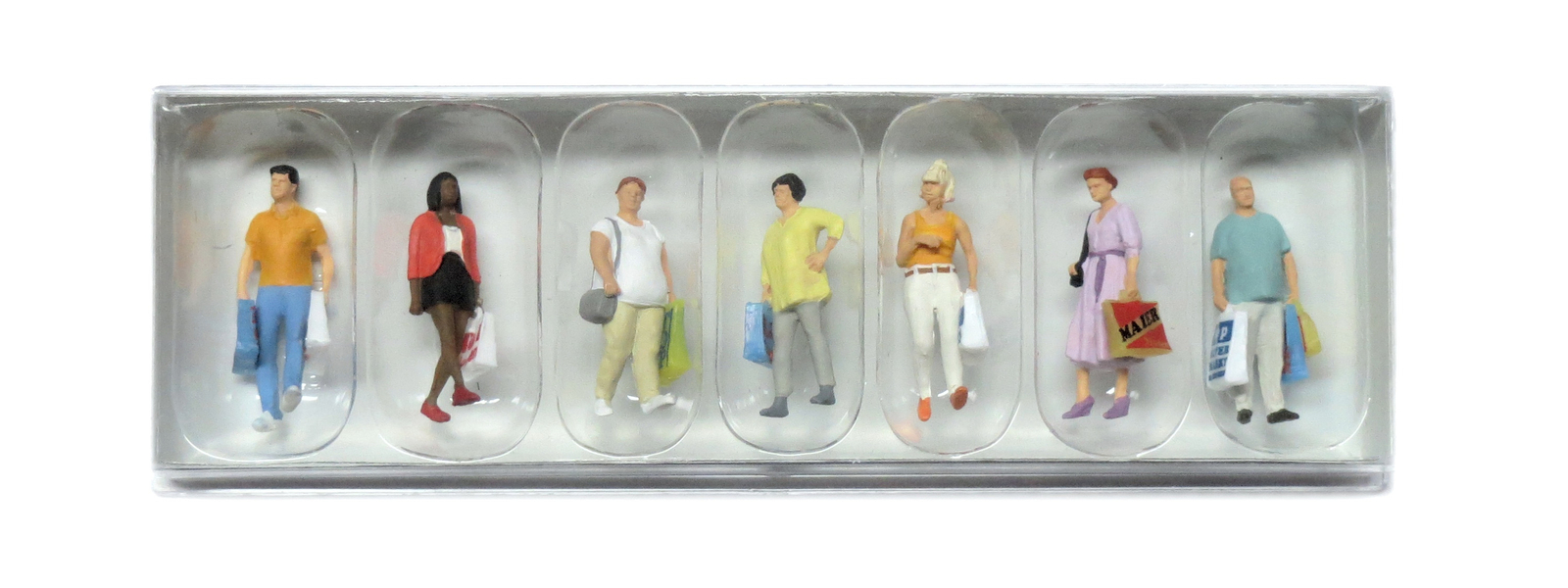 Preiser 14136 Einkaufende - Figuren-Set H0 / HO 1:87 Für Modellbahn
