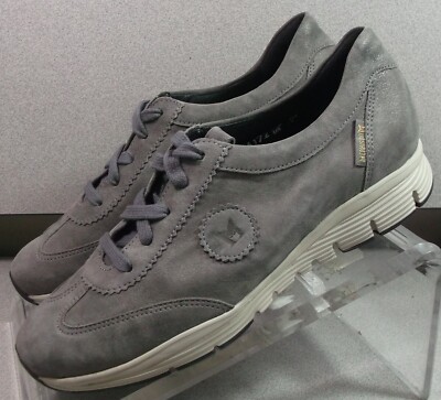 YAEL LMMS60 WOMEN SHOE 7 M (EURO 4.5) GRAY NUBUCK SNEAKER BY MEPHISTO