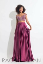 NWT RACHEL ALLAN 2 PIECE MAGENTA PROM DRESS PAGEANT FORMAL GOWN SZ 12 6020 598