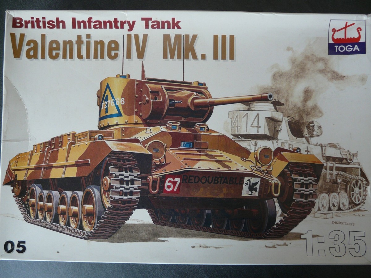 Maquette Char Valentine IV MK.III - TOGA 1/35 - WWII Britannique + Eduard - NEUF